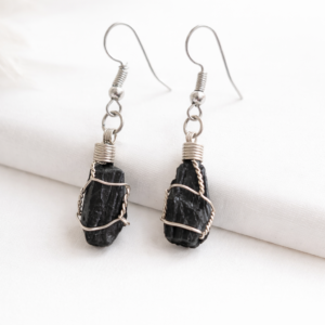 Aros Turmalina Negra - Tienda Zen