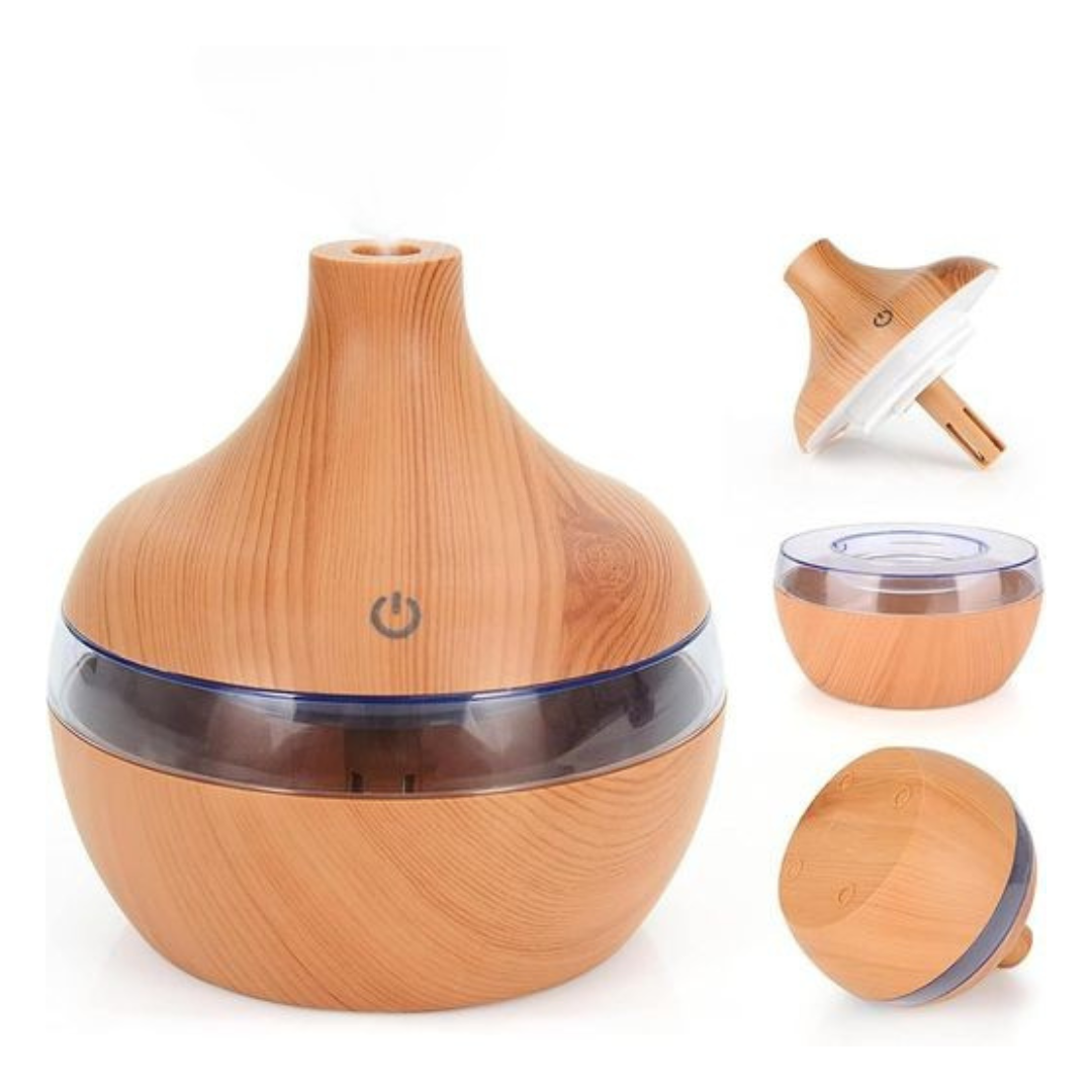 Humidificador mini pera 300 ml - cafe claro