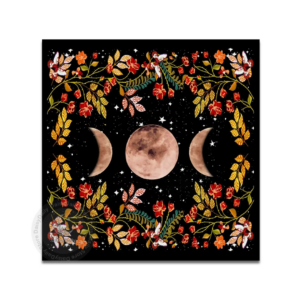 mantel para cartas de tarot - flores de otoño